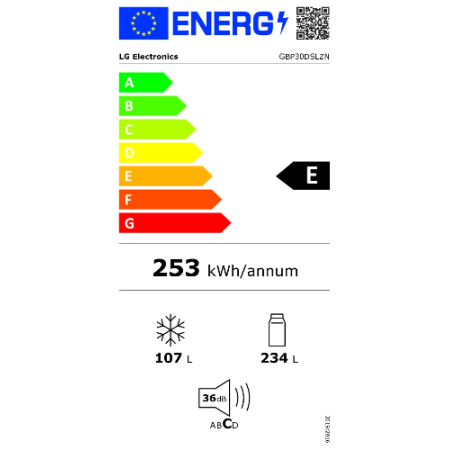 Réfrigérateur combiné LG GBP30DSLZN