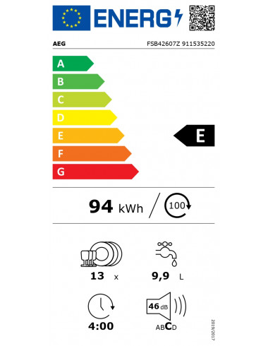Lave vaisselle encastrable AEG FSB42607Z