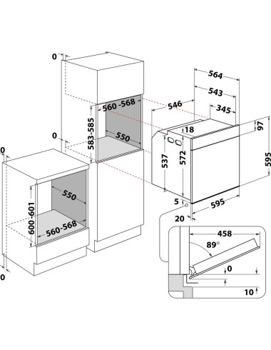 Four encastrable WHIRLPOOL AKZ96290WH