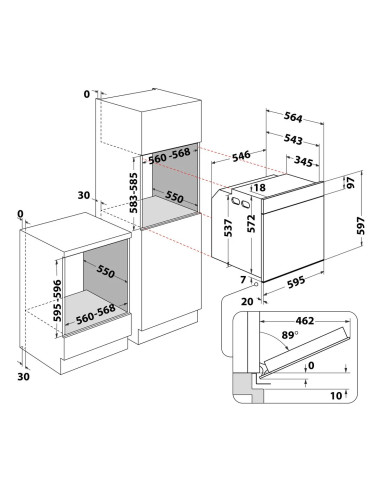 Four encastrable WHIRLPOOL WOI4S8PM0SBAF