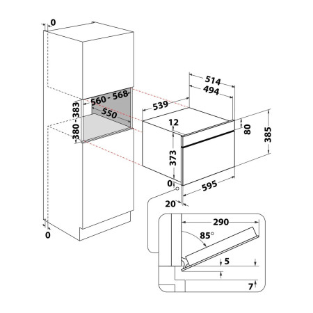 Four micro-ondes encastrable WHIRLPOOL AMW730WH