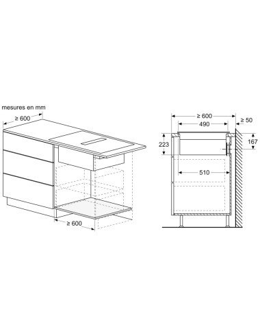 Plaque induction avec hotte intégrée BOSCH PVQ811F15E