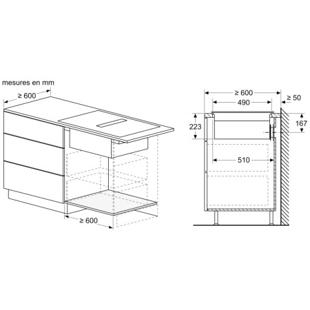 Plaque induction avec hotte intégrée BOSCH PVQ811F15E