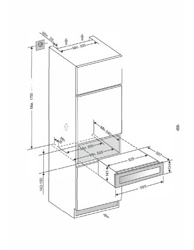 Cave à vin encastrable LE CHAI LMN50V