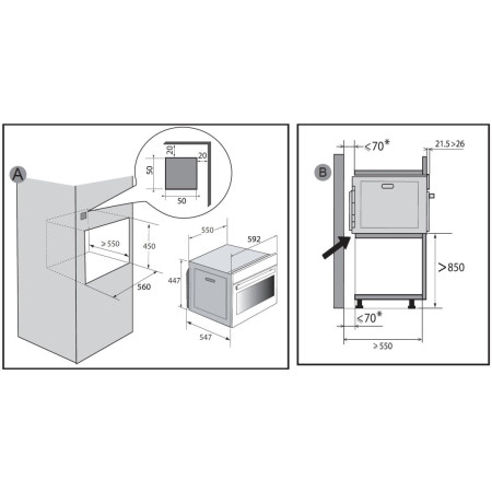 Four micro-ondes encastrable DE DIETRICH DKC4536H