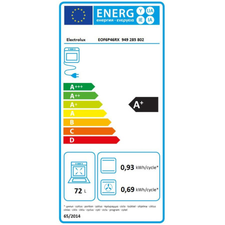 Four encastrable charnières droite ELECTROLUX EOF6P46RX