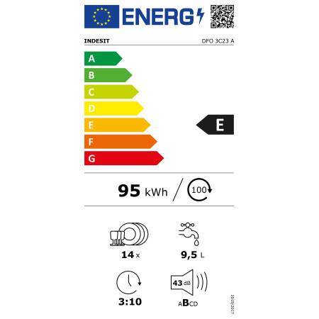 Lave vaisselle pose libre INDESIT DFO3C23A
