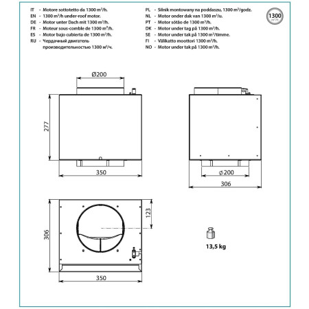 Moteur FALMEC MOTDSC1300