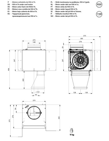 Moteur FALMEC MOTDSC950