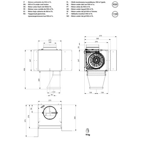 Moteur FALMEC MOTDSC950