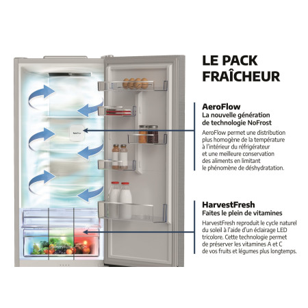 Réfrigérateur congélateur BEKO B3RCNE564HDG