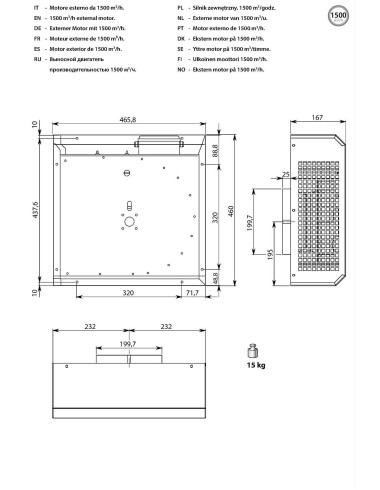 Moteur extérieur FALMEC MOTDE1500