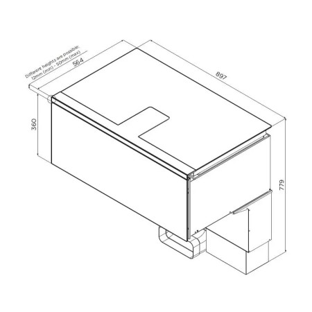 Centre de cuisson aspirant ELICA LHOV COMBISTEAM BL/A/90