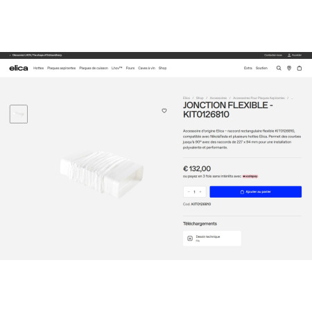 JONCTION FLEXIBLE ELICA KIT0126810