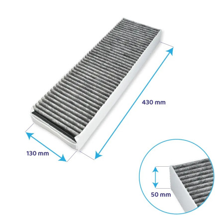 Filtre à charbon PUAKF pour plaque aspirante BORA