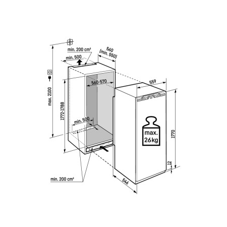 Réfrigérateur encastrable LIEBHERR IK51V00 avec EasyFresh