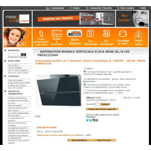 Hotte inclinée ELICA WISE BL/A/60 2