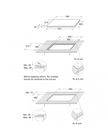 Plaque gaz WHIRLPOOL GOR615NB