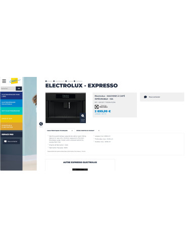 Machine à café encastrable ELECTROLUX KBC95T