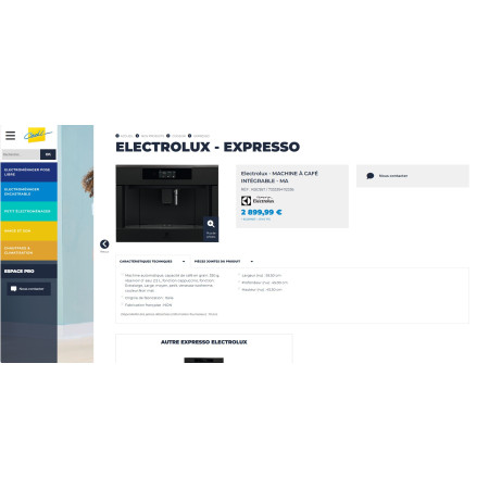 Machine à café encastrable ELECTROLUX KBC95T