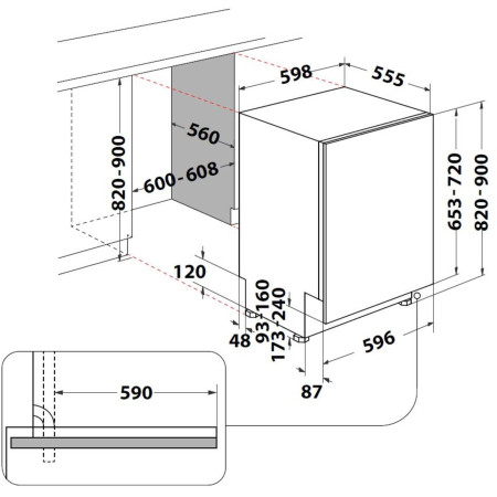 Lave vaisselle encastrable WHIRLPOOL W2IHD526A