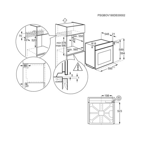 Four encastrable AEG TU5PB40SK