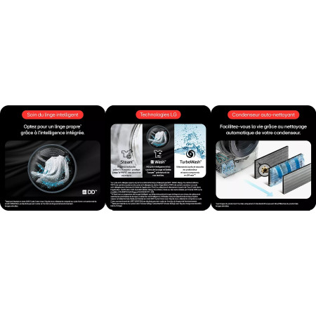 Lave linge séchant LG F761TOWERB2 WASHTOWER