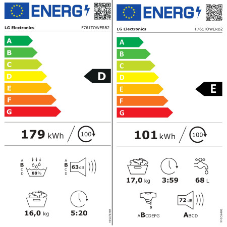Lave linge séchant LG F761TOWERB2 WASHTOWER