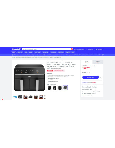 Air fryer BEKO FRL5388B 8,5L