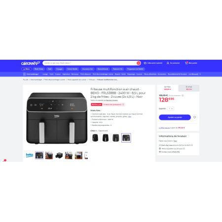 Air fryer BEKO FRL5388B 8,5L