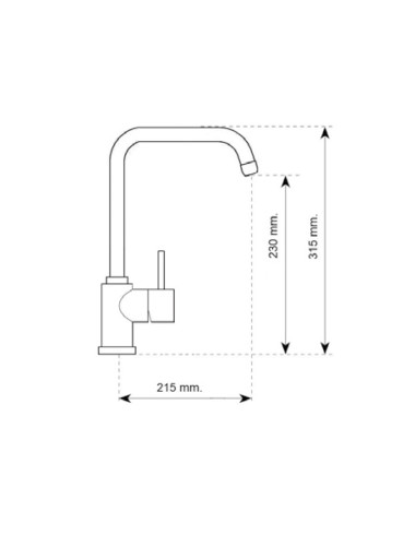 Mitigeur ARGO ORETI à bec U