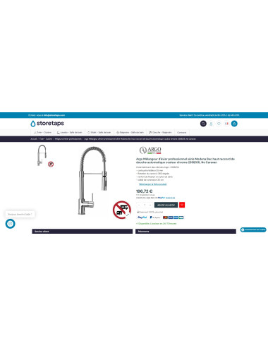 Mitigeur ARGO COLORADO à bec haut avec douchette