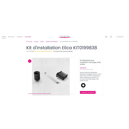 Kit installation recyclage ELICA NIKOLATESLA EVO KIT0199838