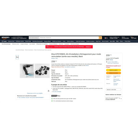 Kit installation recyclage ELICA NIKOLATESLA EVO KIT0199835