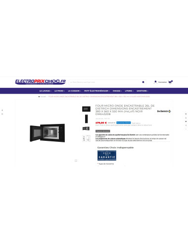 Micro-ondes encastrable DE DIETRICH DME4320B