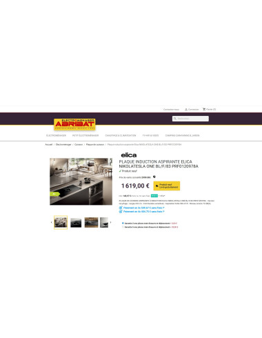 Plaque induction avec hotte intégrée ELICA NIKOLATESLA ONE