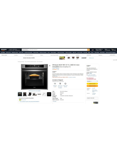 Four encastrable WHIRLPOOL AKZ97890IX