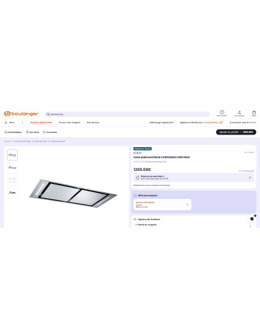 Hotte plafond ROBLIN CONFIDENCE 1000