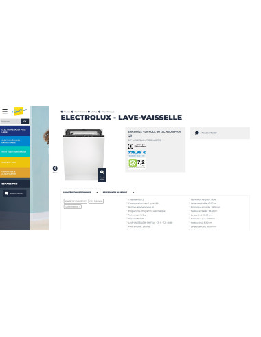 Lave vaisselle encastrable ELECTROLUX KEAD7240L