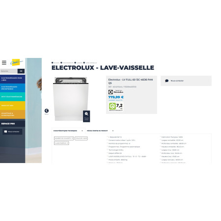 Lave vaisselle encastrable ELECTROLUX KEAD7240L