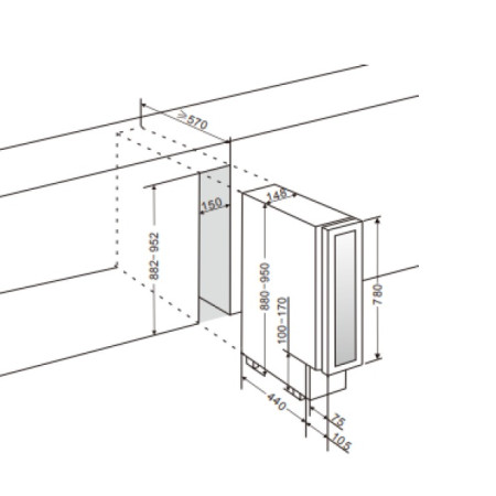 Cave à vin encastrable LE CHAI LMN78/1