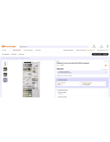 Réfrigérateur encastrable ASKO R31831EI