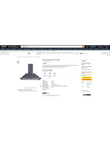 Hotte murale SMEG KT110