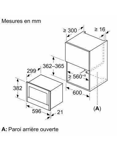 Micro-ondes encastrable charnière à gauche NEFF NL4WR21N1