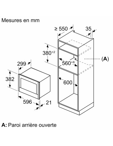 Micro-ondes encastrable charnière à gauche NEFF NL4WR21N1