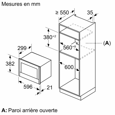 Micro-ondes encastrable charnière à gauche NEFF NL4WR21N1