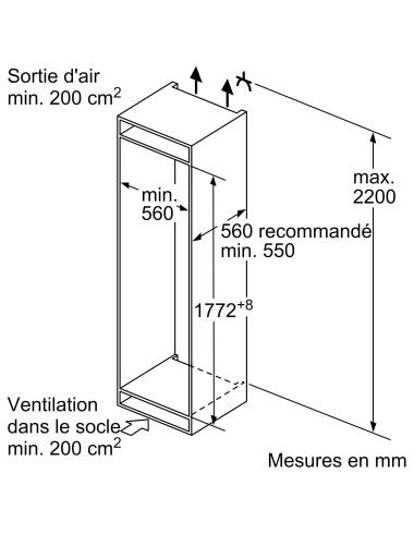 Réfrigérateur congélateur encastrable NEFF KI5861SE0