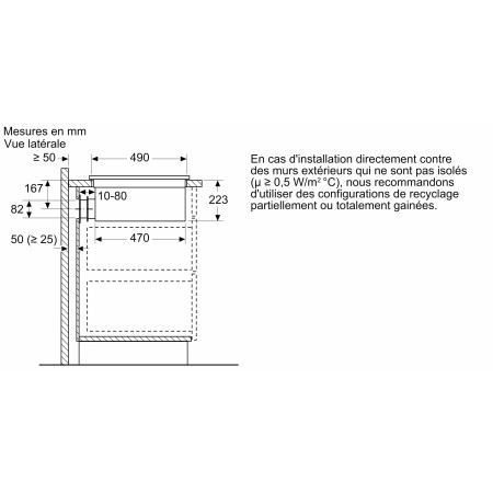 Plaque induction avec hotte intégrée BOSCH PVS611B16E