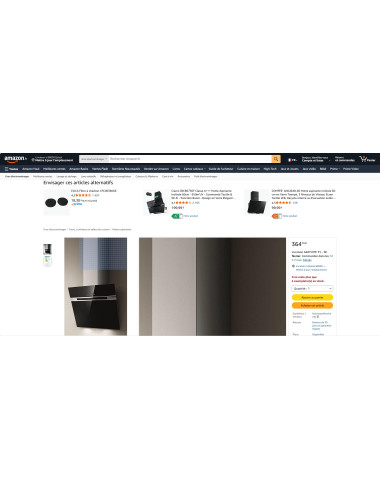 Hotte inclinée ELICA STRIPE BL/A/60