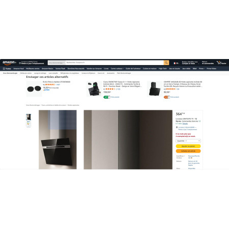 Hotte inclinée ELICA STRIPE BL/A/60